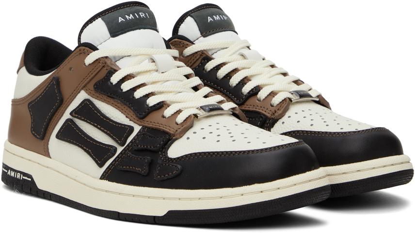 Amiri メンズ ブラック＆ブラウン Skel Top Low スニーカー スニーカー
