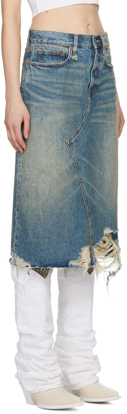 【関税込み】R13 ブルー Jesse デニム ミディアムスカート R13 ブルー Jesse デニム ミディアムスカート ブルー | Lyst