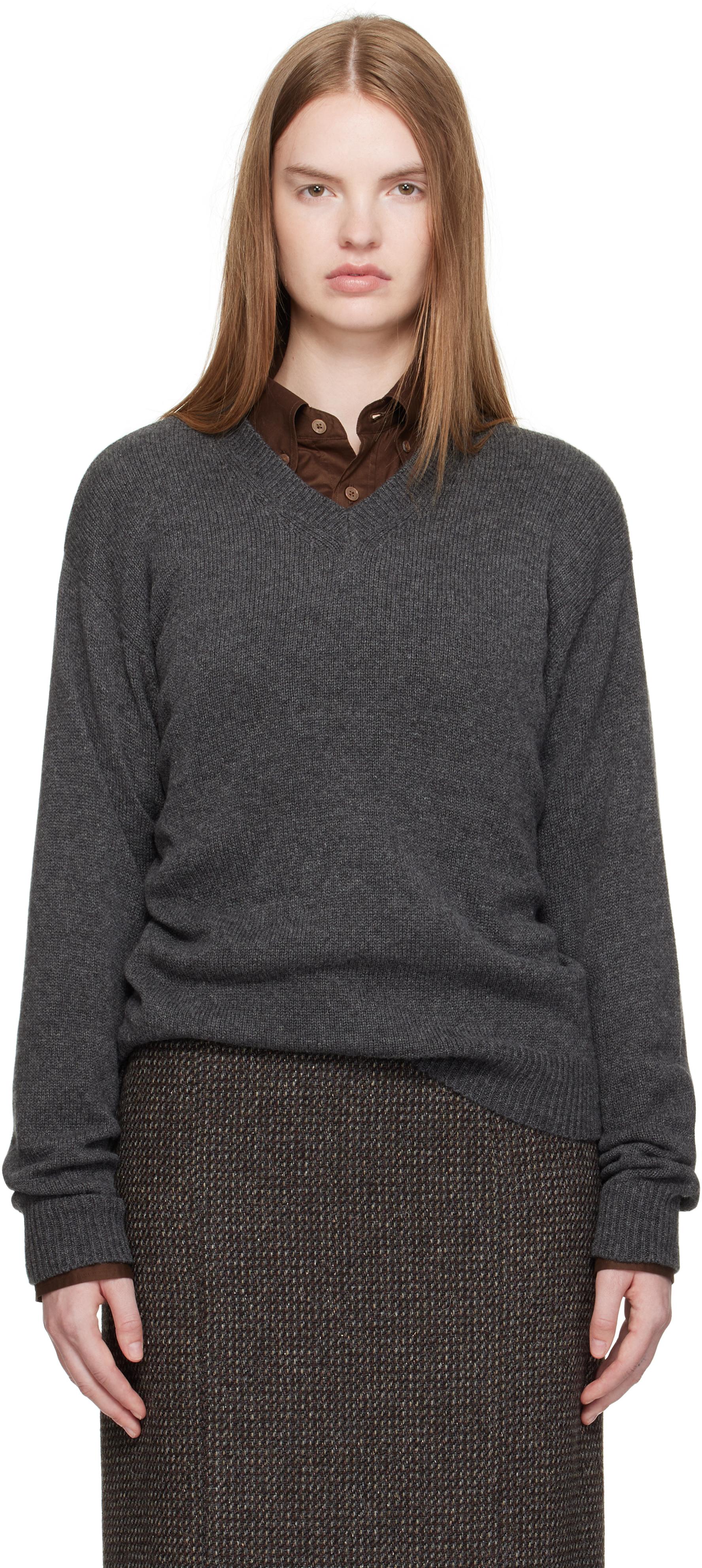 AURALEE 25AW LIGHT CASHMERE KNIT V-NECK 오라리 라이트 캐시미어 