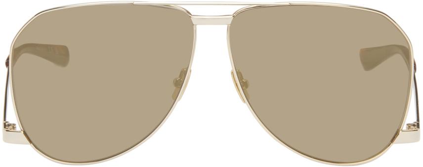Saint Laurent レディース ブラック ゴールド Sl 690 Dust サングラス 