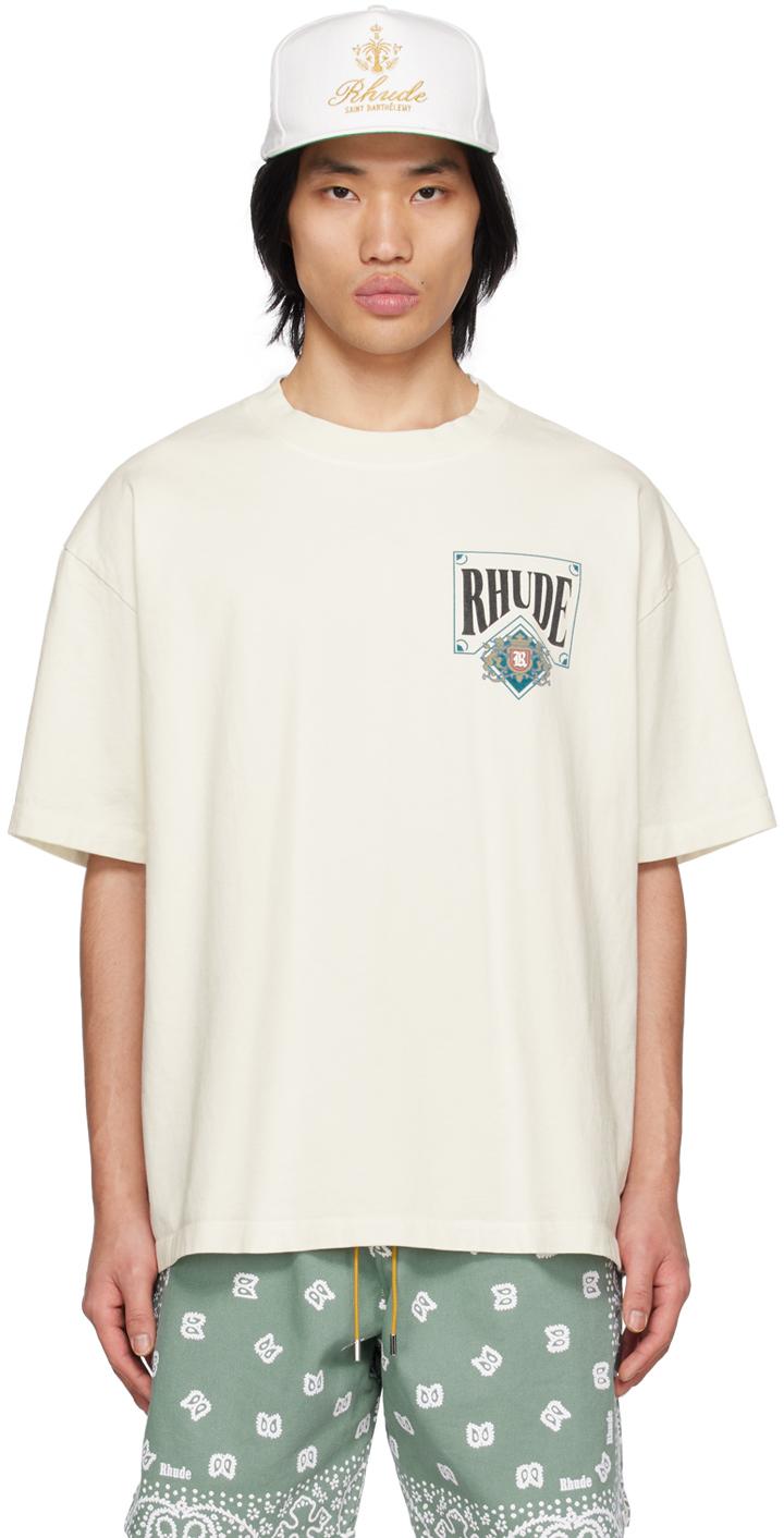 Rhude Off-white Card T-shirt for Men | Lyst Canada