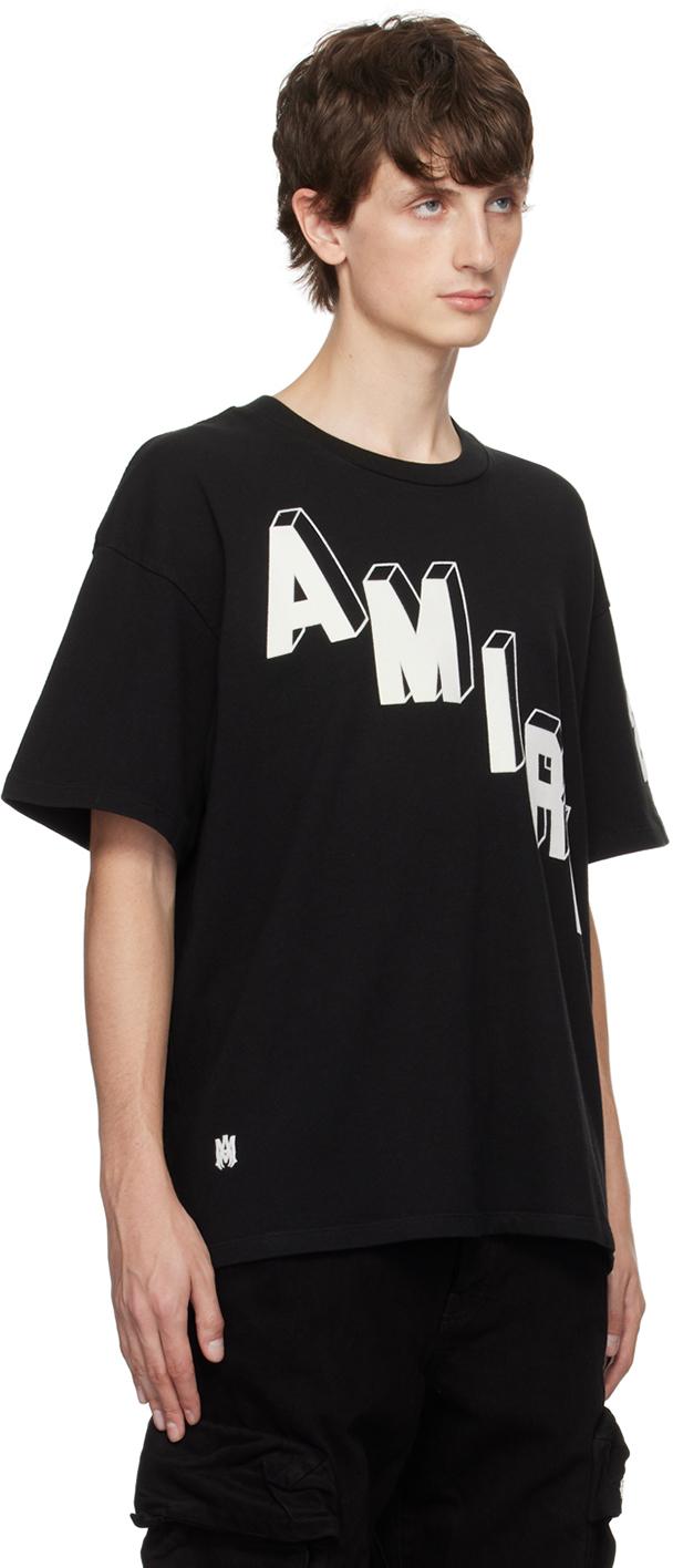 【関税・送料込み】Amiri Skater T-shirt Amiri Men's Logo Flocked Hockey Skater T-Shirt | Neiman Marcus