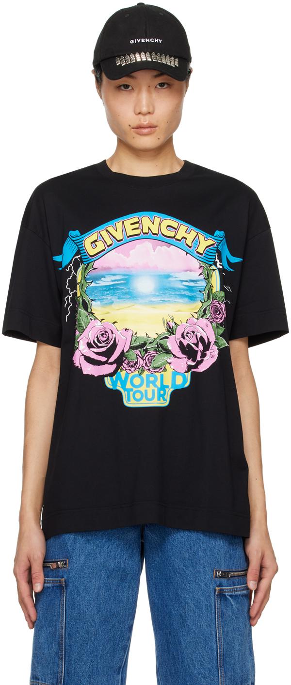 Givenchy World Tour Printed Cotton T shirt in Black for Men Lyst