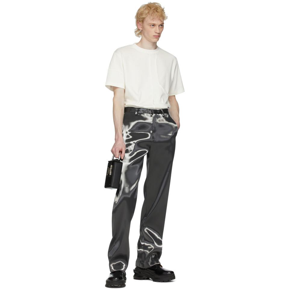 HELIOT EMIL Grey Liquid Metal Trousers in Gray for Men | Lyst