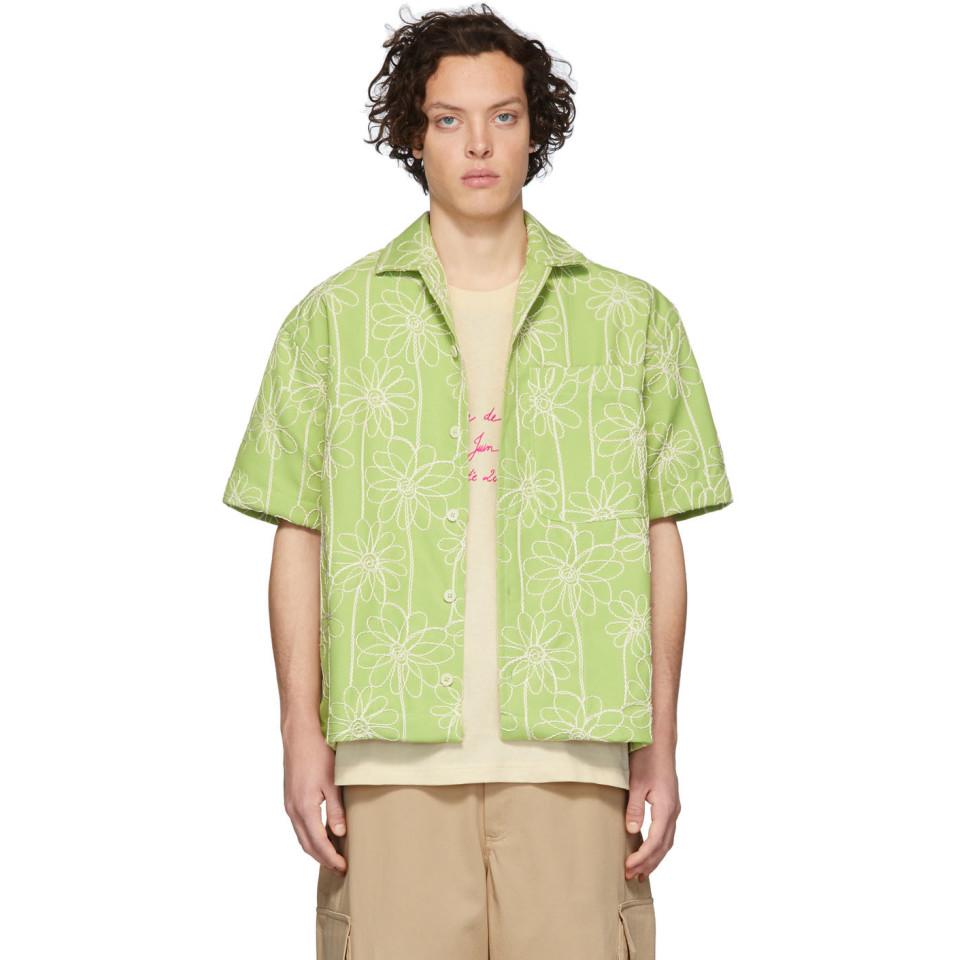Jacquemus Green La Chemise Jean Short Sleeve Shirt for Men - Lyst