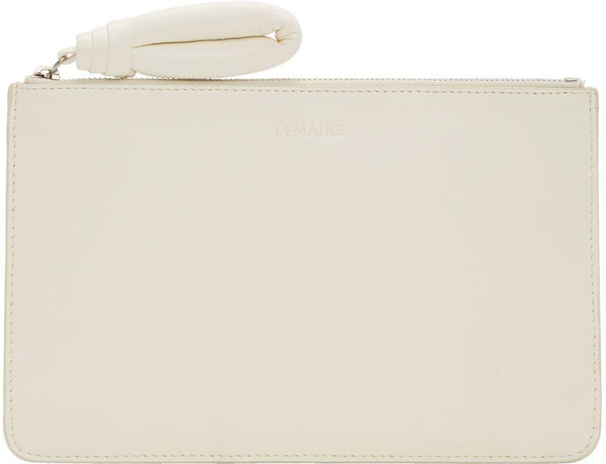 Lemaire White A5 Pouch in Black | Lyst