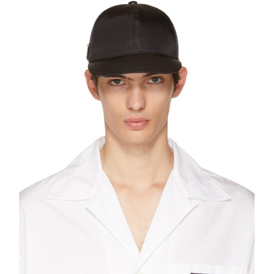 prada logo cap