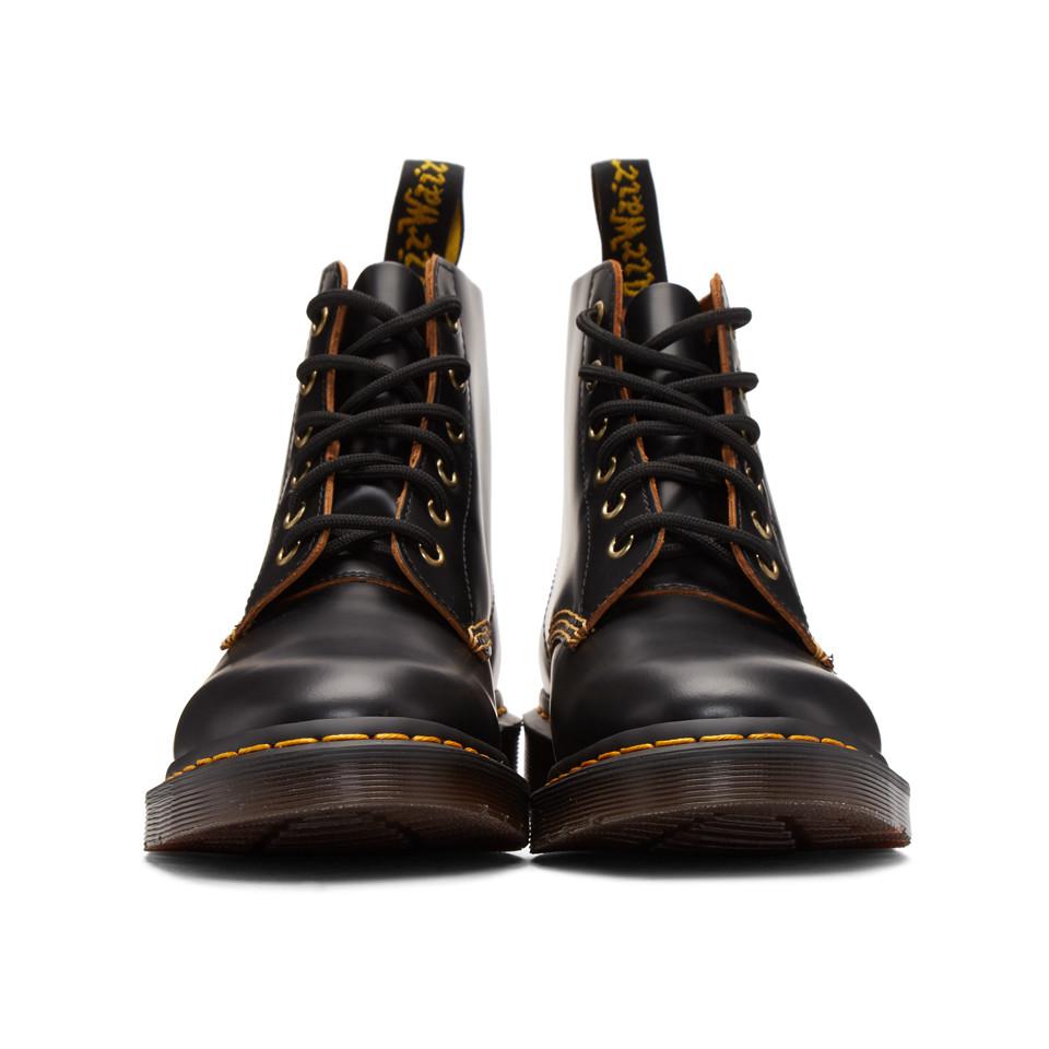 Dr. Martens Black 101 Vintage Smooth Boots for Men | Lyst