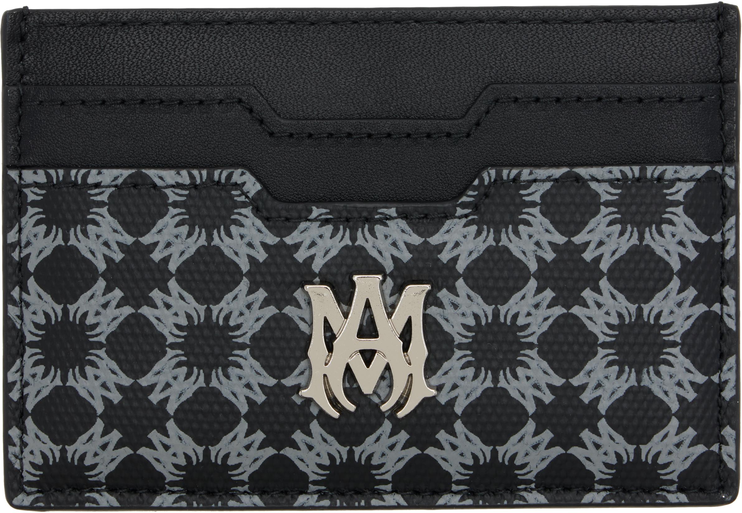 【関税込み】AMIRI ブラック MA Quad レザー 札入れ AMIRI MA Quad Wallet | Black | FARFETCH