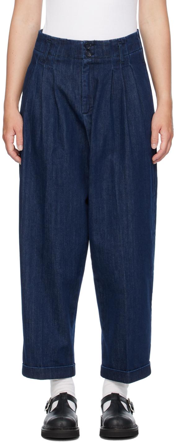 【関税込み】YMC インディゴ Keaton デニムパンツ YMC レディース ブルー インディゴ Keaton デニムパンツ ジーンズ