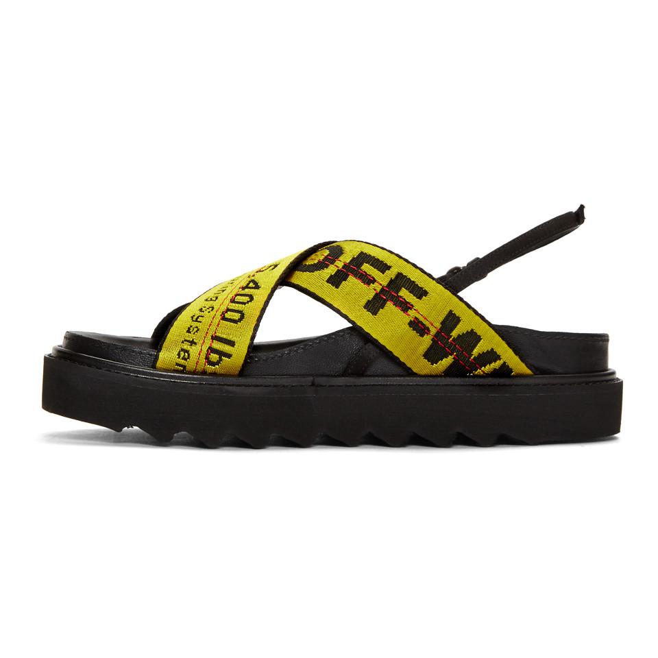 Off-White c/o Virgil Abloh Synthetic Yellow Industrial Belt Sandals for ...