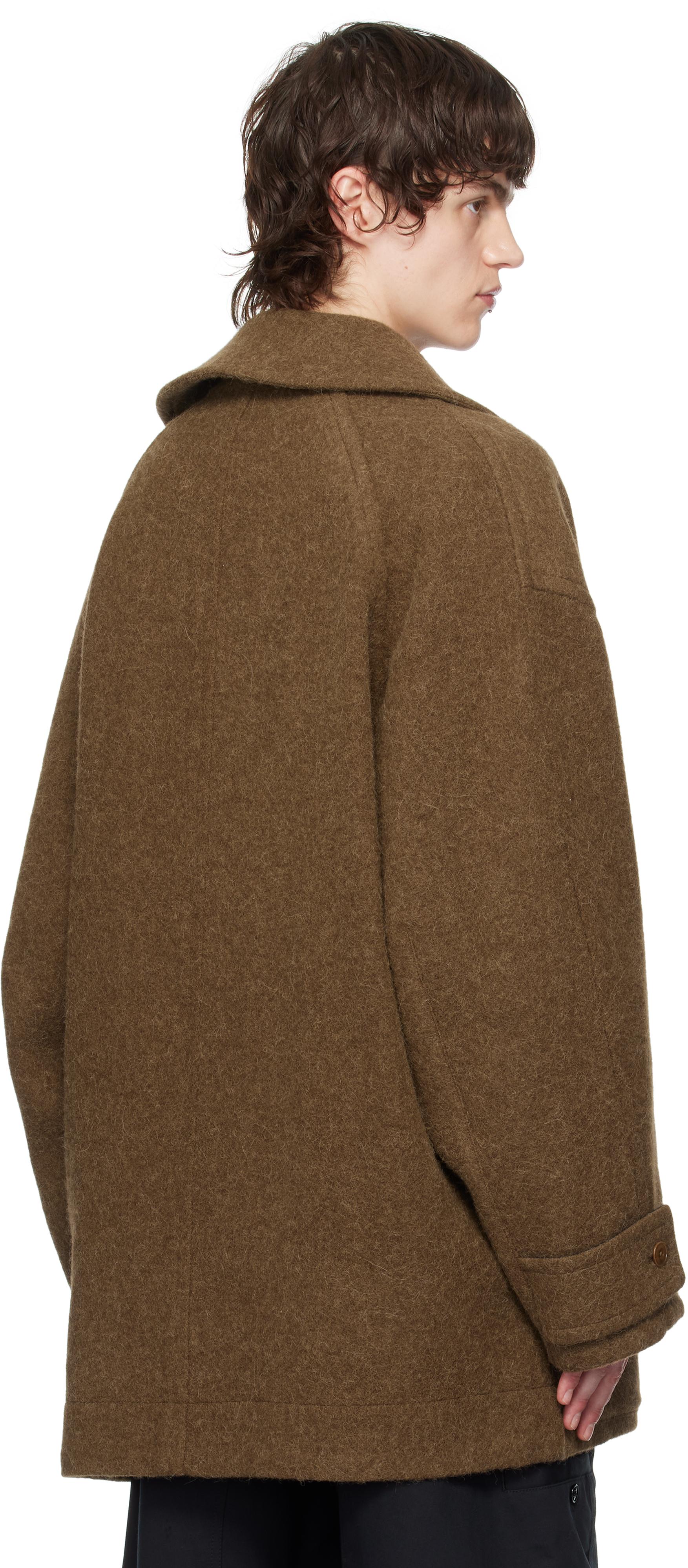 Lemaire Short Duffle Coat in Brown for Men | Lyst