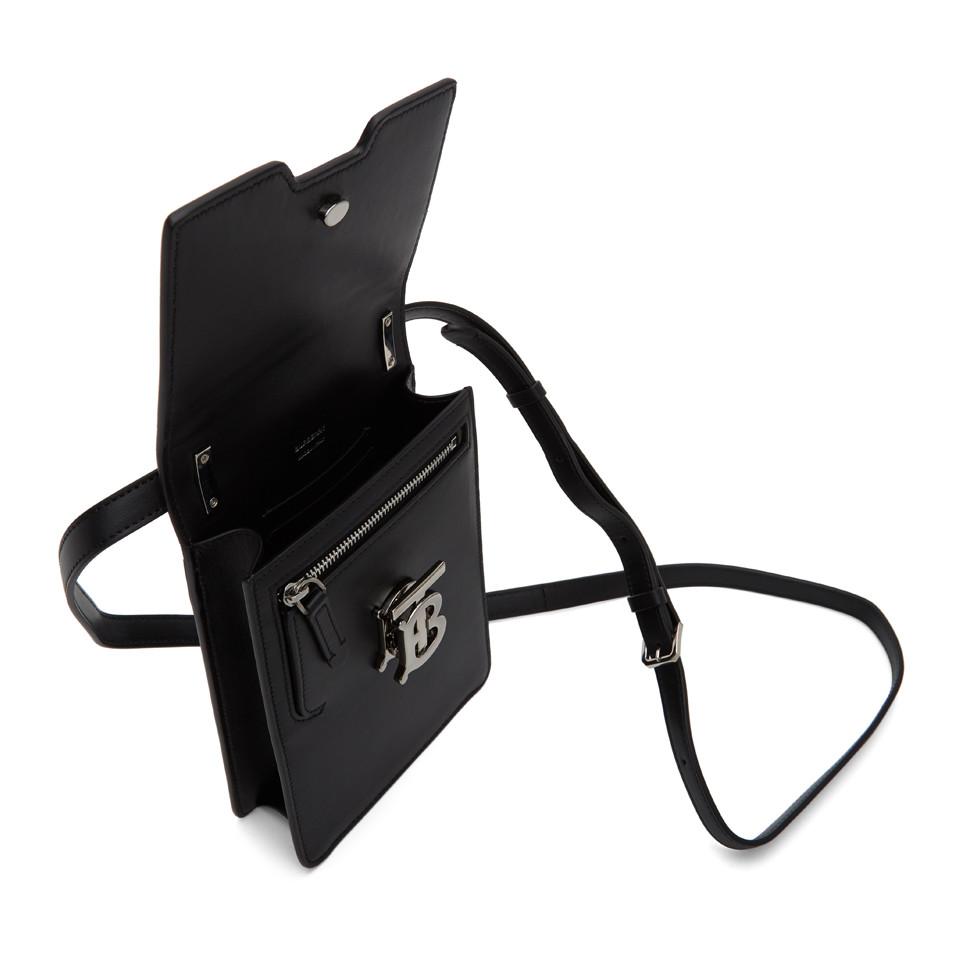 Burberry Monogram Leather Robin Bag in Black for Men - Save 4% | Lyst