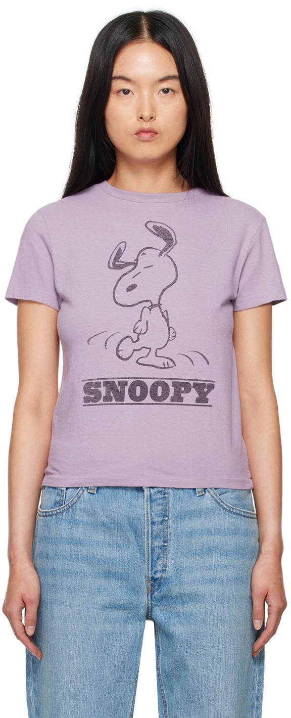 RE/DONE Snoopy Dancing T-Shirt in Purple | Lyst