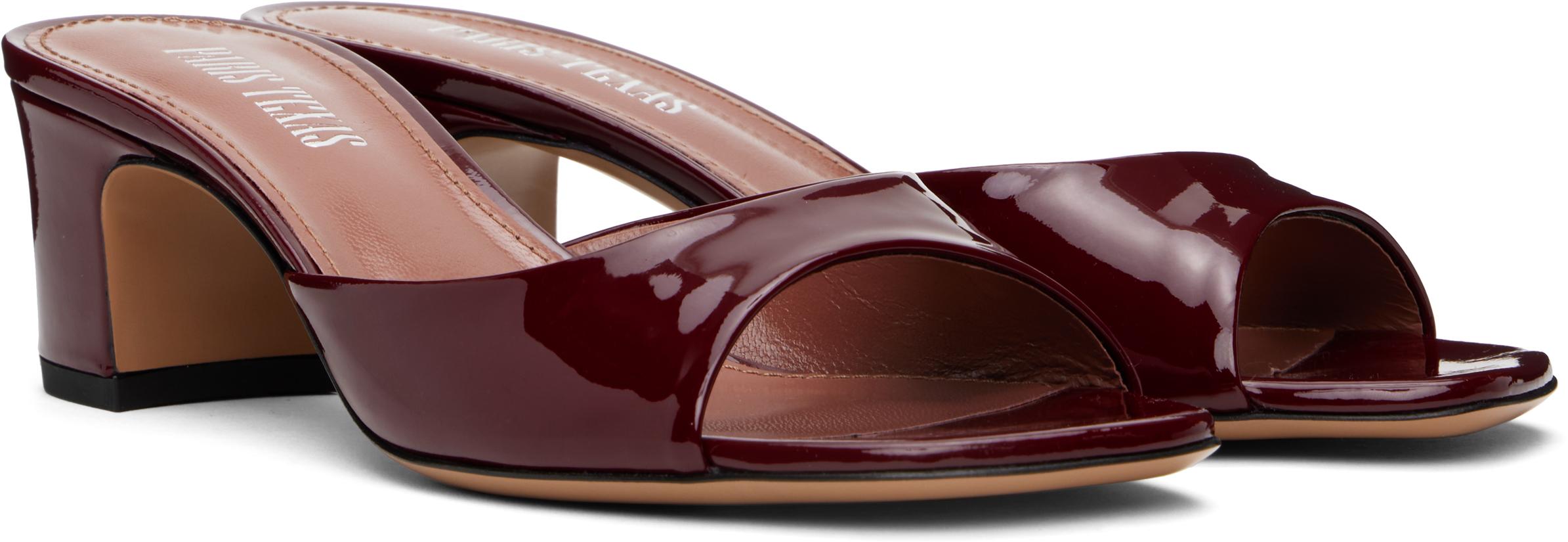 Paris Texas Burgundy Lara 50 Mules in Black | Lyst UK