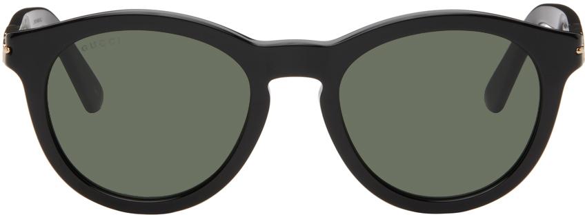 Gucci メンズ ブラック ラウンドサングラス サングラス