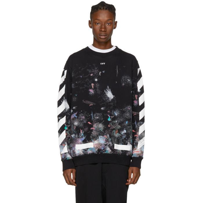 Off-White c/o Virgil Abloh Brushed Galaxy Sweatshirt in Black for Men |  Lyst Canada