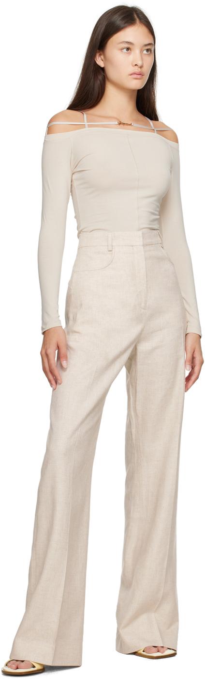 Jacquemus Beige Le Papier 'le T-shirt Sierra' Long Sleeve T