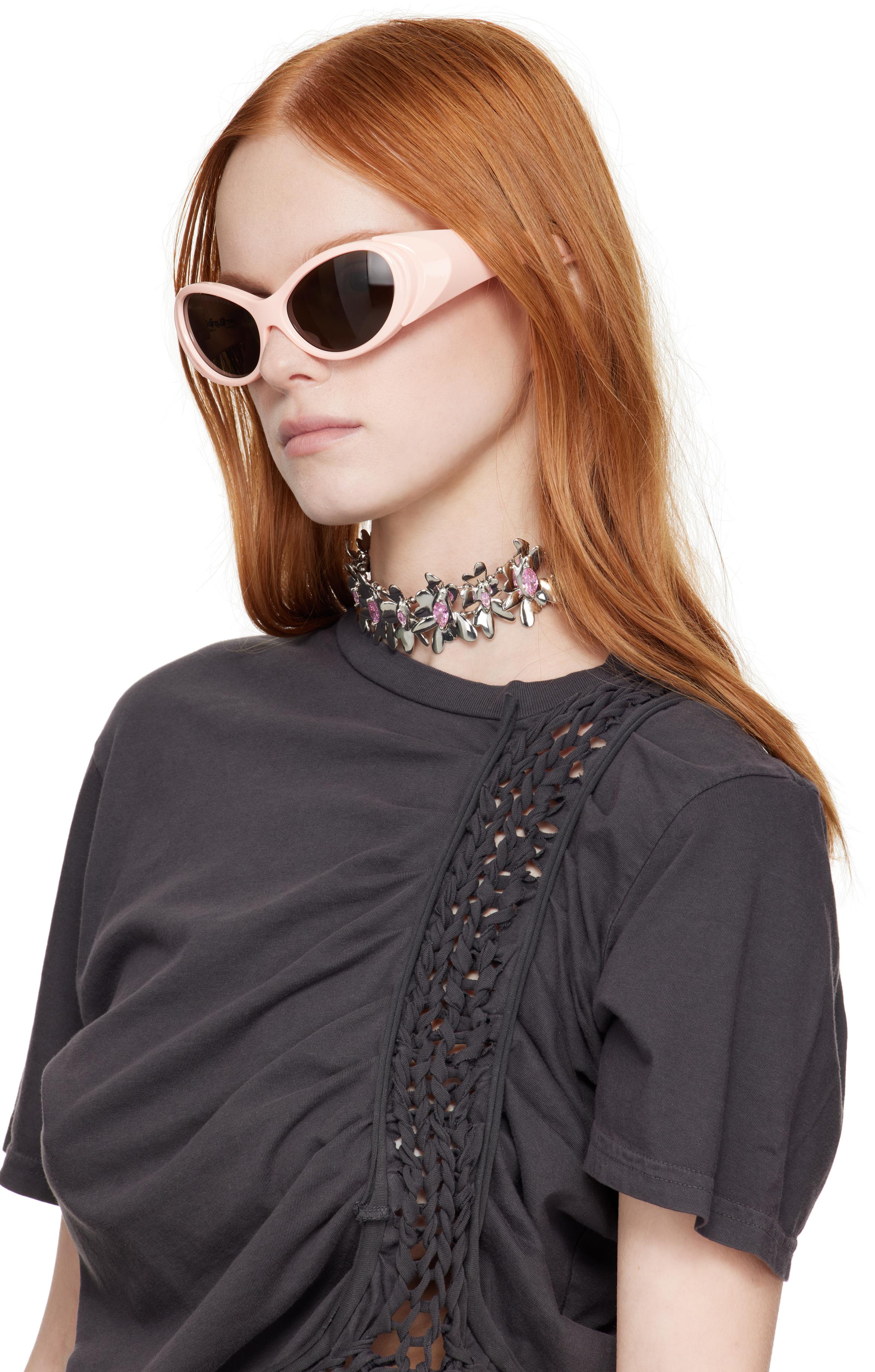 【関税込み】Collina Strada ピンク Cocoon サングラス Collina Strada: ピンク Cocoon サングラス | SSENSE 日本