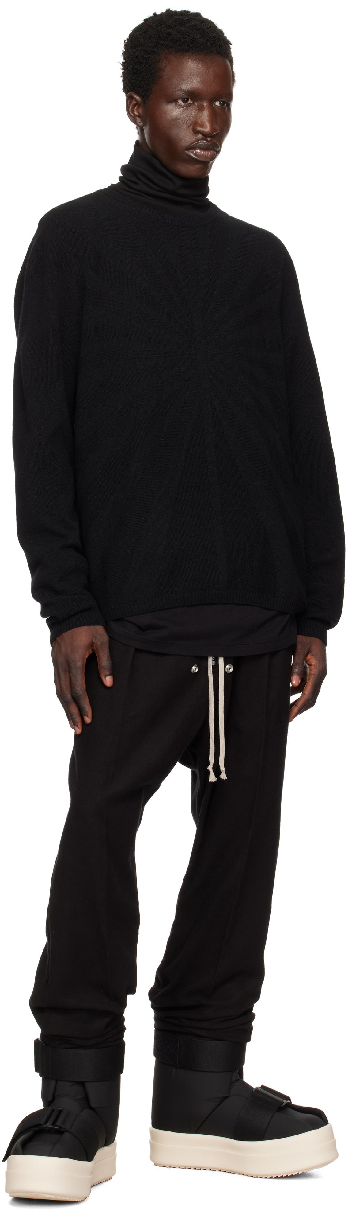 Rick Owens メンズ Moncler + ブラック Jumbo ラウンドネック セーター 