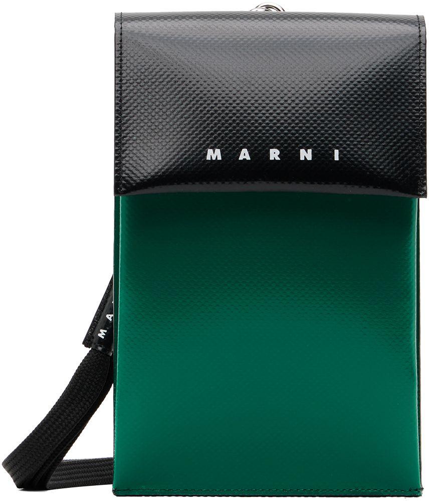 Marni Black & Green Logo Phone Holder for Men Lyst