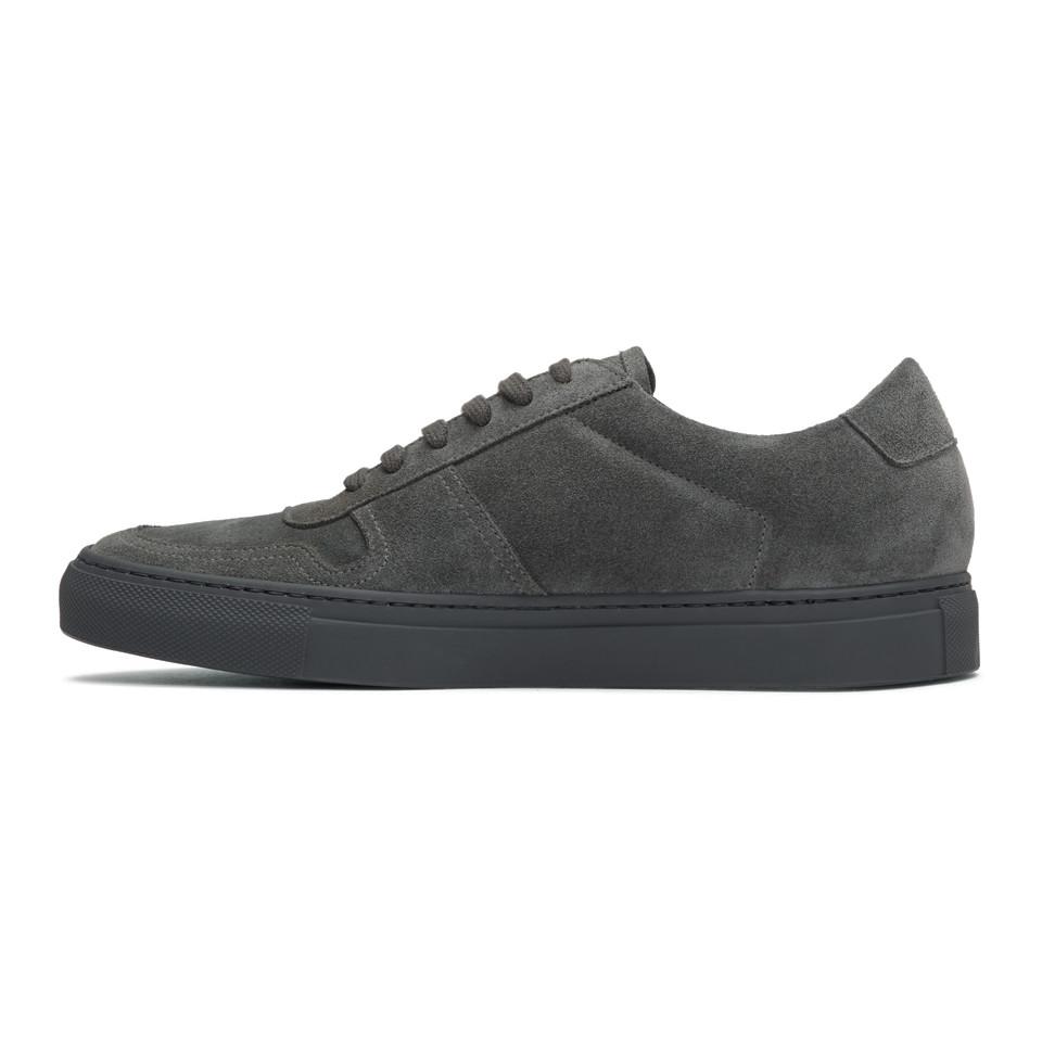 Common Projects Grey Suede Bball Low Sneakers in Gray for Men - Lyst