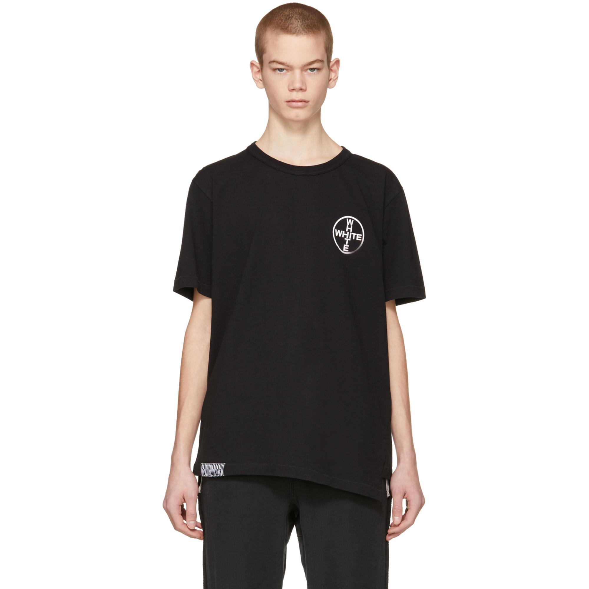 off white t shirt cross on back