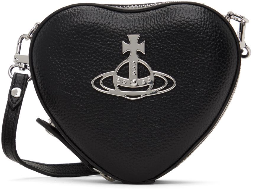 Vivienne Westwood Black Mini Louise Heart Crossbody Bag | Lyst
