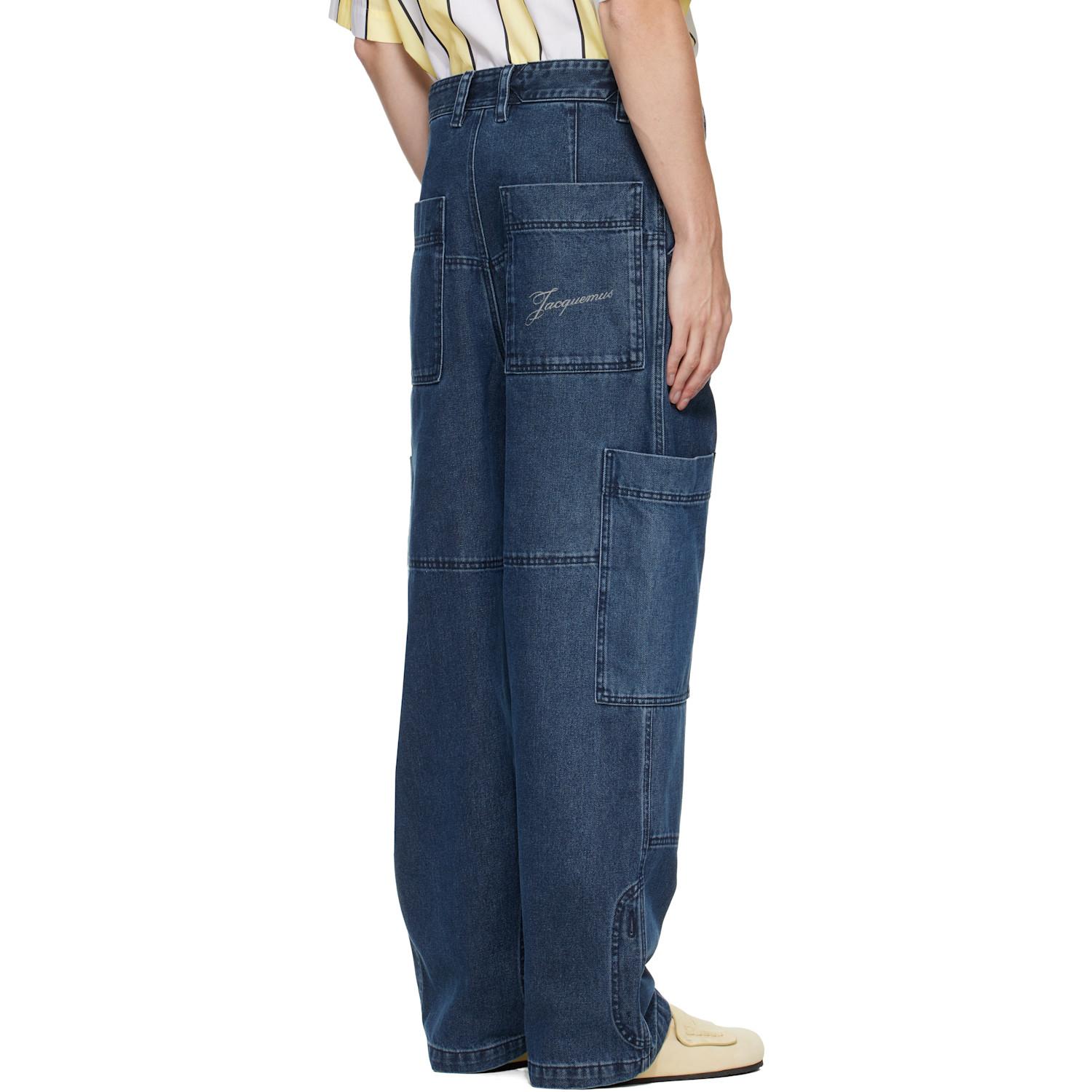 Jacquemus 'The Carré De-Nîmes' Denim Cargo Pants in Blue for Men