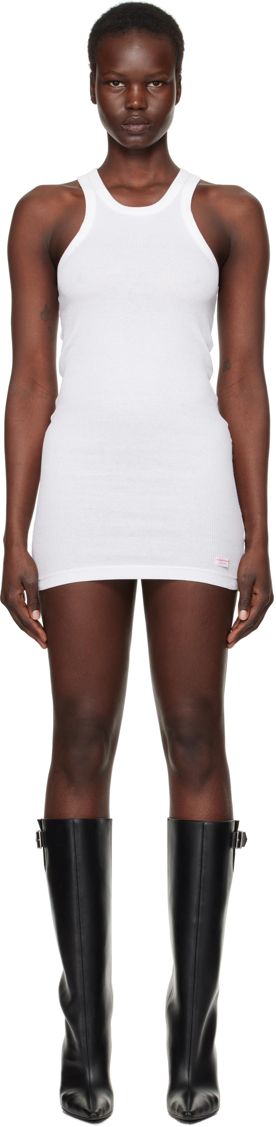 Alexander Wang レディース ブラック ホワイト レーサーバック タンク 