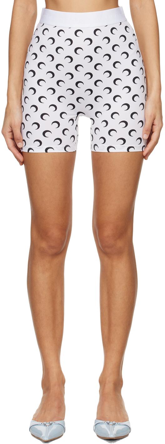 ワンピース MARINE SERRE Women Mid Skirts WDR278BUWOV0007 WH10 WHITE marine-serre--Ssense-Exclusive