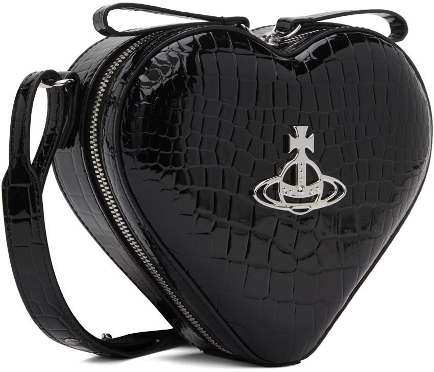 Vivienne Westwood Ella Heart Crossbody Bag in Black | Lyst