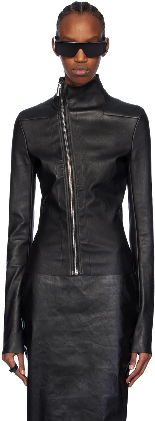 Rick Owens レディース ブラック Gary レザージャケット ジャケット