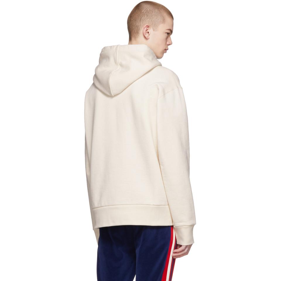 Gucci Cotton Off-white Oversized Strawberry Hoodie for Men - Lyst