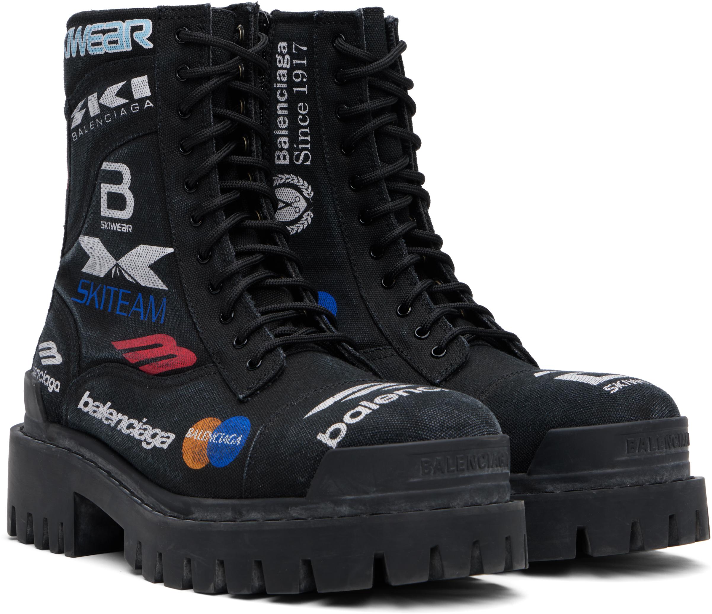 メンズ Balenciaga ブラック Combat Strike L20 'Skiwear' ブーツ