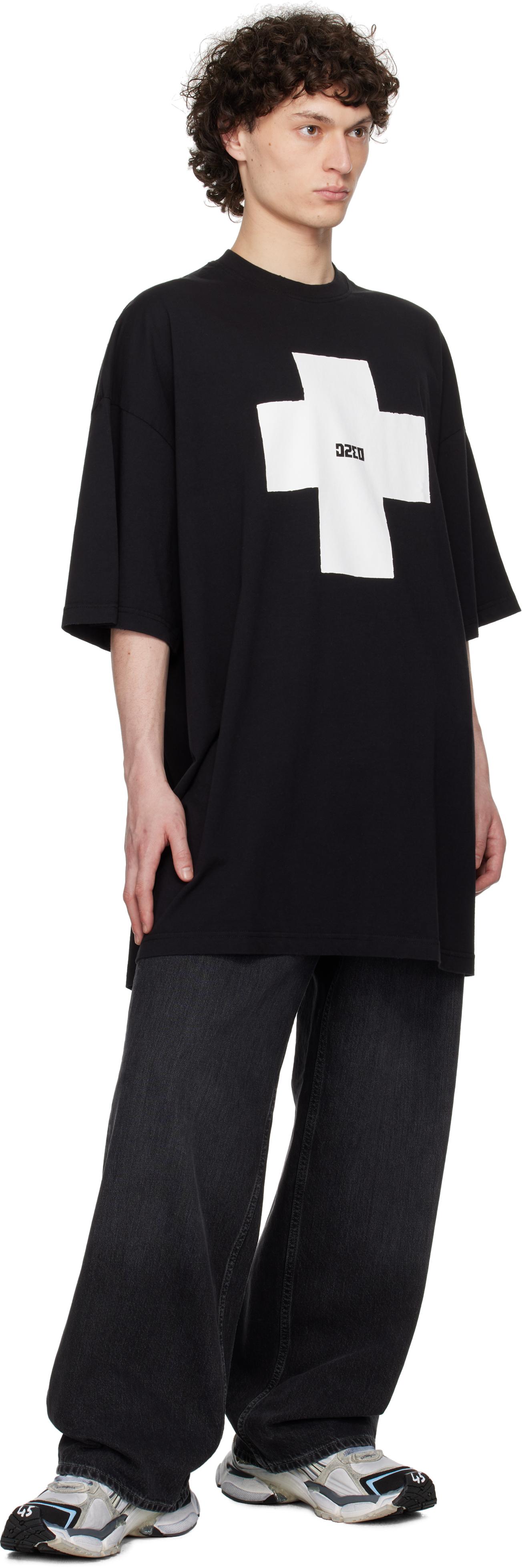 【関税込み】032c ブラック Point Zero オーバーサイズ Tシャツ POINT ZERO