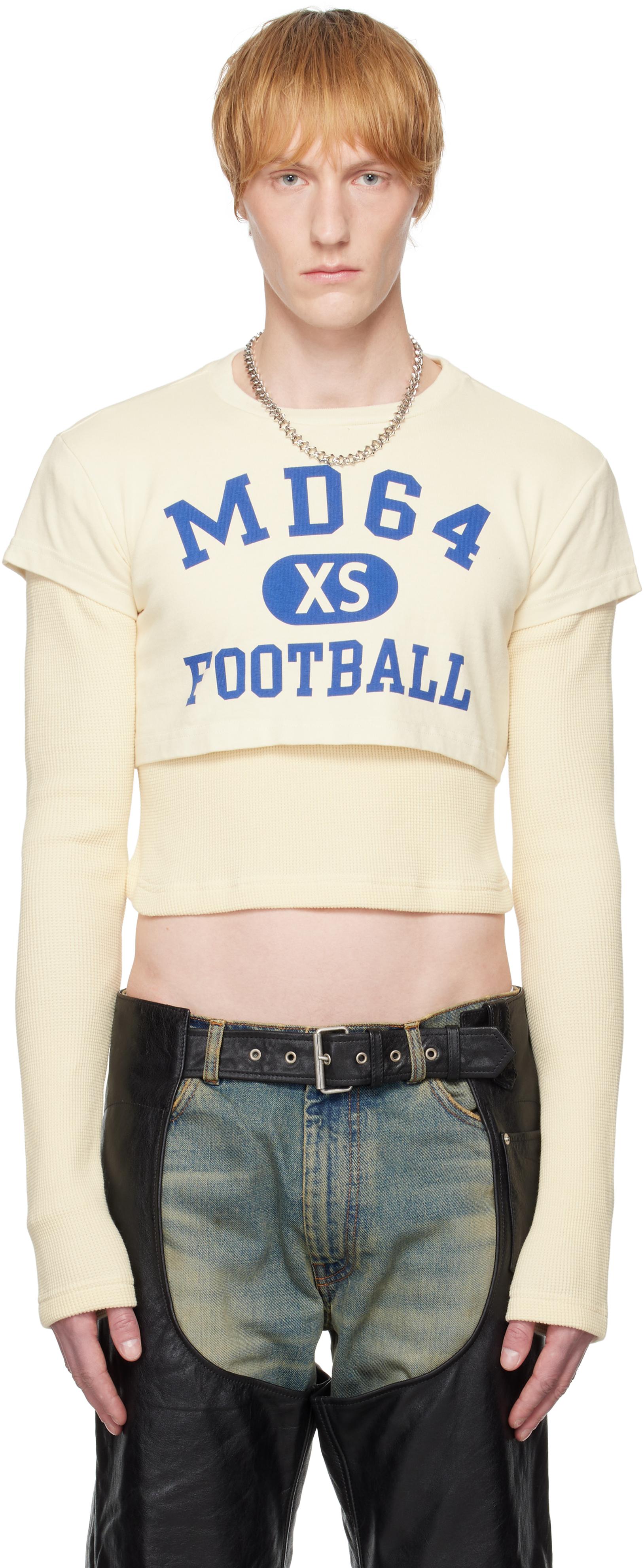 【関税込み】Marking Distance ベージュ Cheerleader Tシャツ メンズ Marking Distance ベージュ Cheerleader Tシャツ