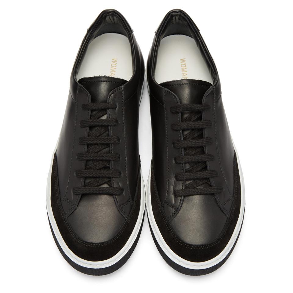 Common Projects Leather Black Tennis Pro Sneakers - Lyst