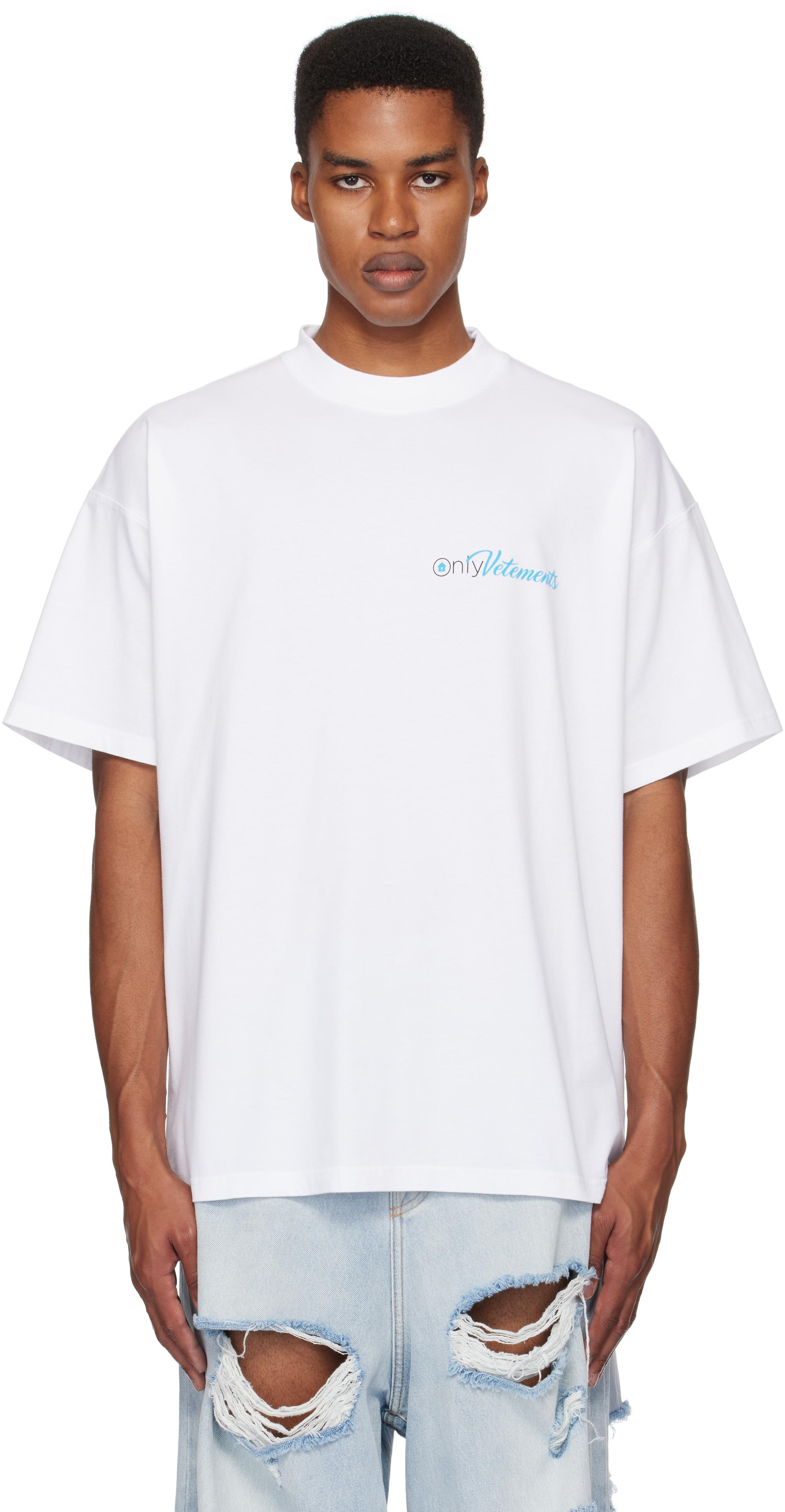 【VETEMENTS】ホワイト Only Vetements レギュラー Tシャツ VETEMENTS】ホワイト Only Vetements レギュラー Tシャツ