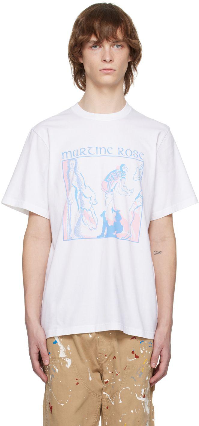 Martine Rose White Graphic T-shirt for Men | Lyst