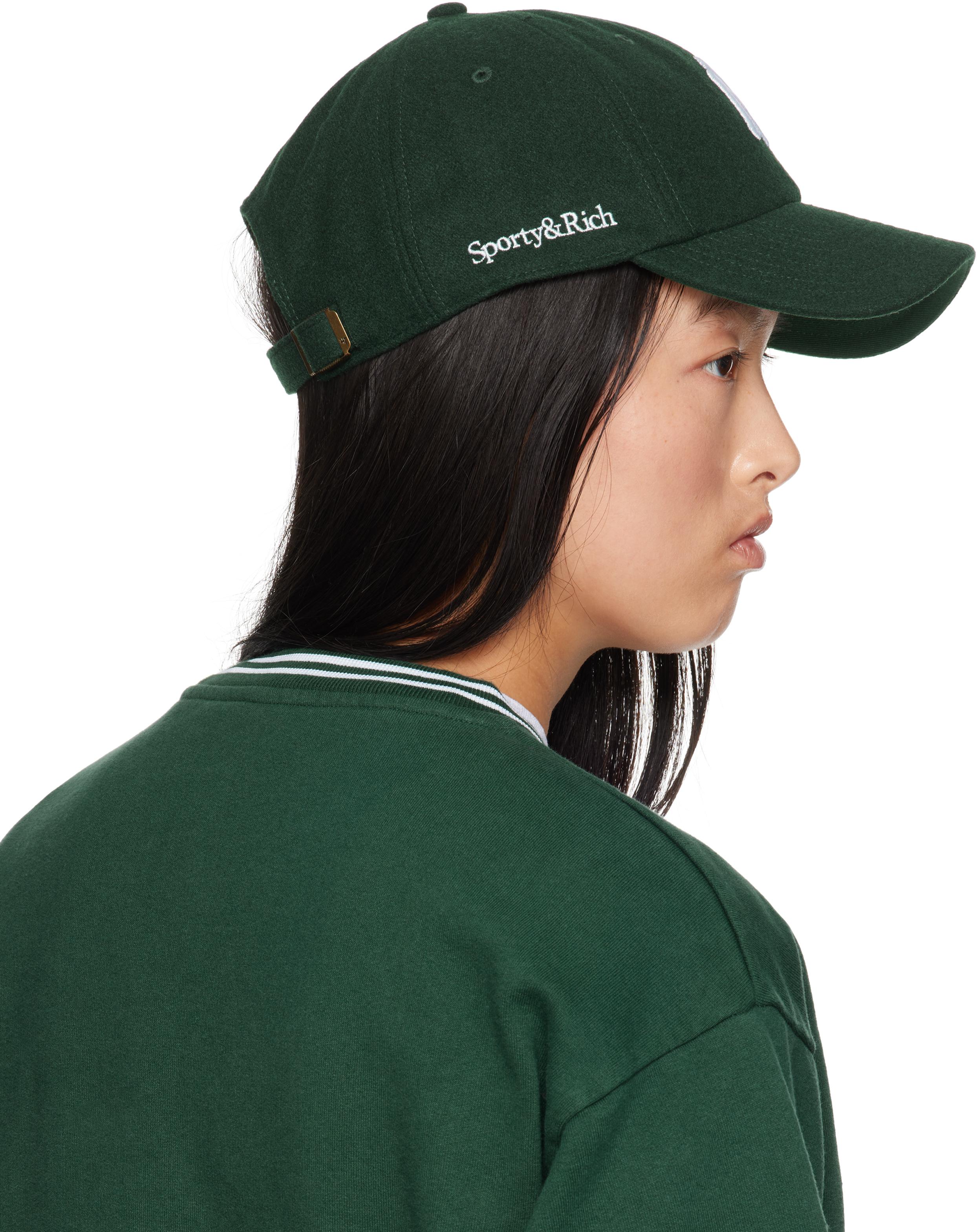 Sporty & Rich Serif Logo Cap in Green | Lyst