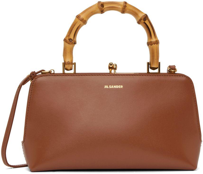 Jil Sander Leather Brown Mini Goji Bag Lyst