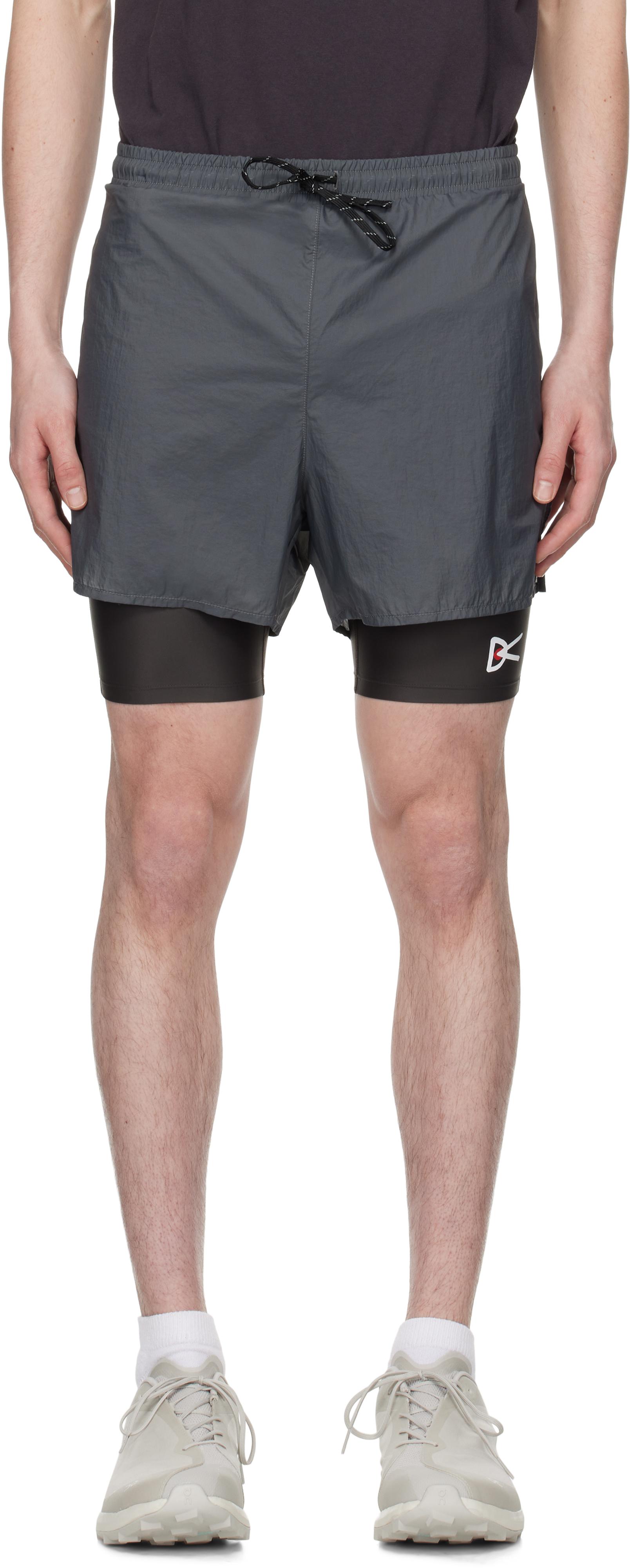 District Vision: ブラック 7in Pocketed Half Tights スポーツ