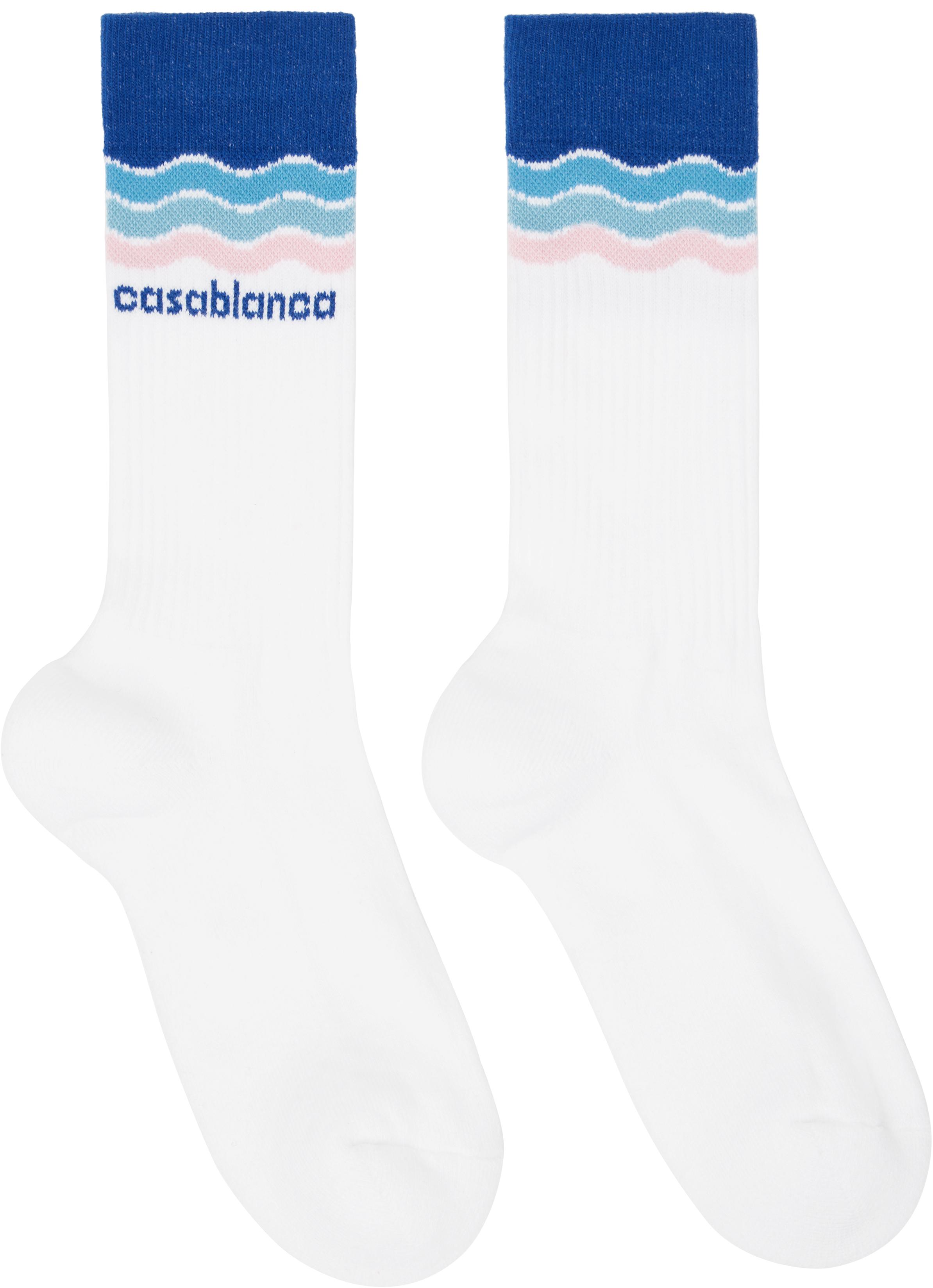 タイツ・ソックス [CASABLANCA]Wave Socks CASABLANCA Wave Socks in Blue for Men | Lyst