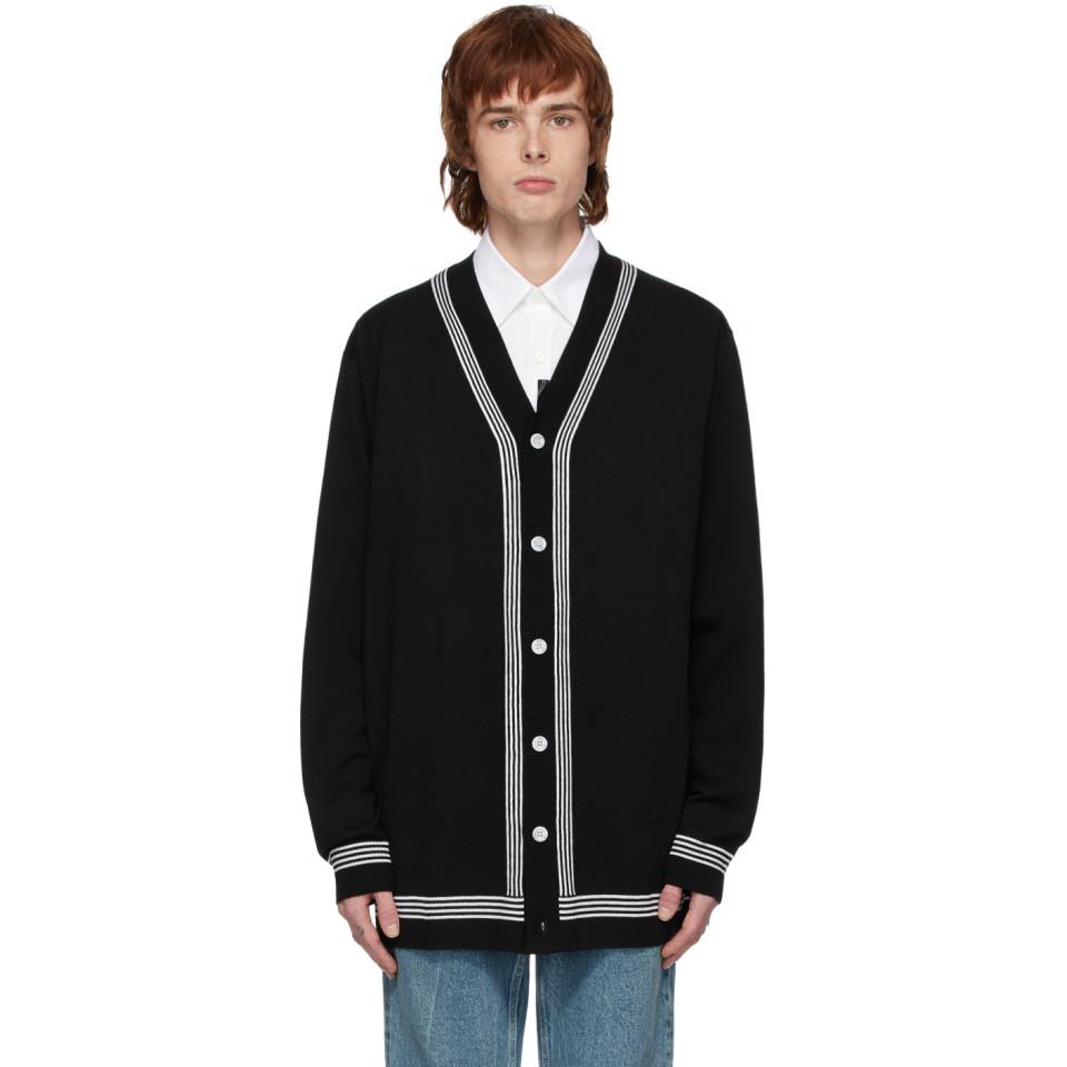 burberry black cardigan