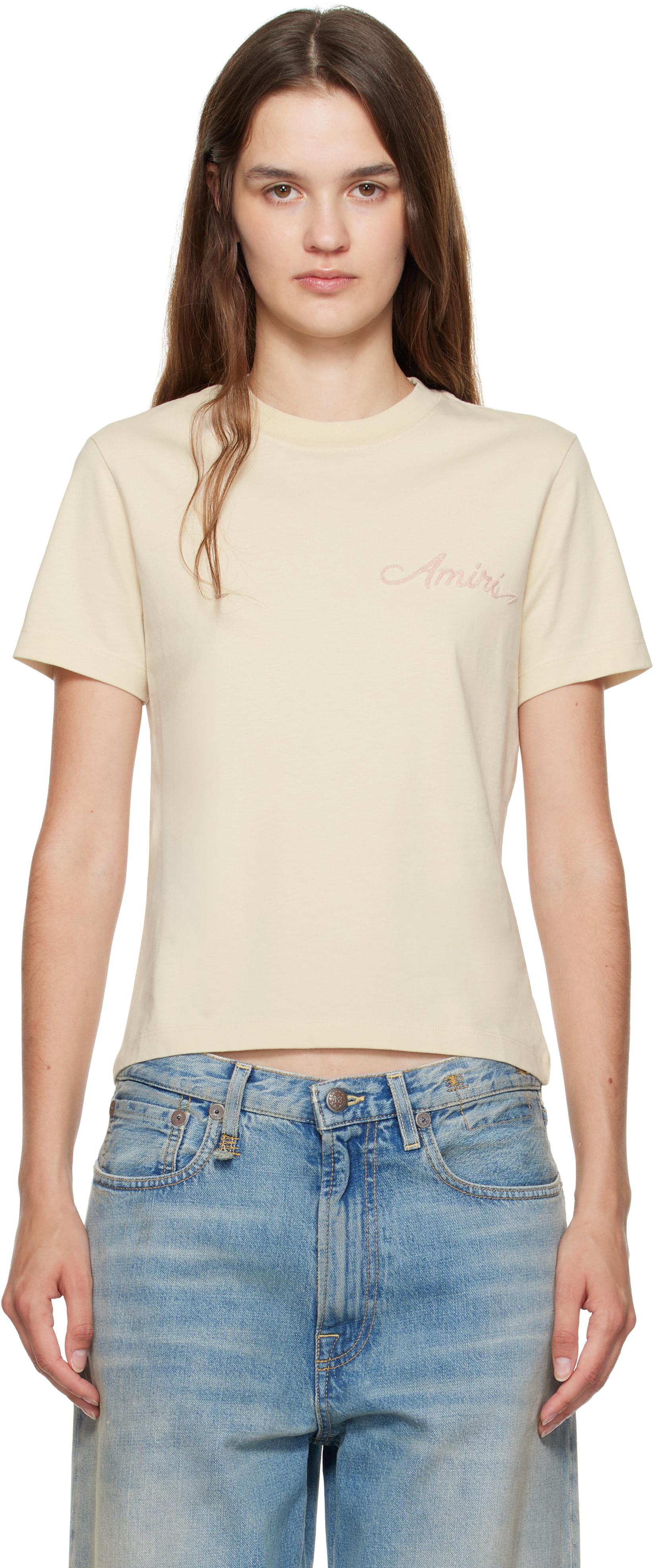 Tシャツ・カットソー AMIRI Women Tunic Tops AWJYTE1044ALABASTER Beige Amiri Tops for Women | Online Sale up to 38% off | Lyst