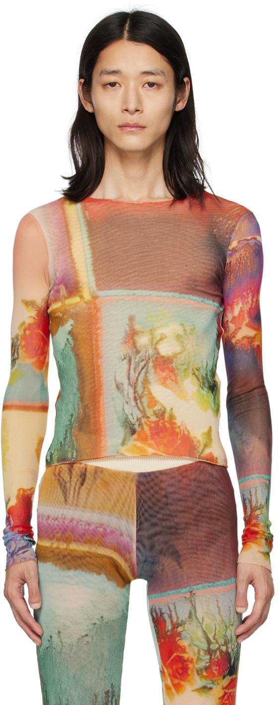 Jean Paul Gaultier アートプリント 長袖Tシャツ（パワーネット