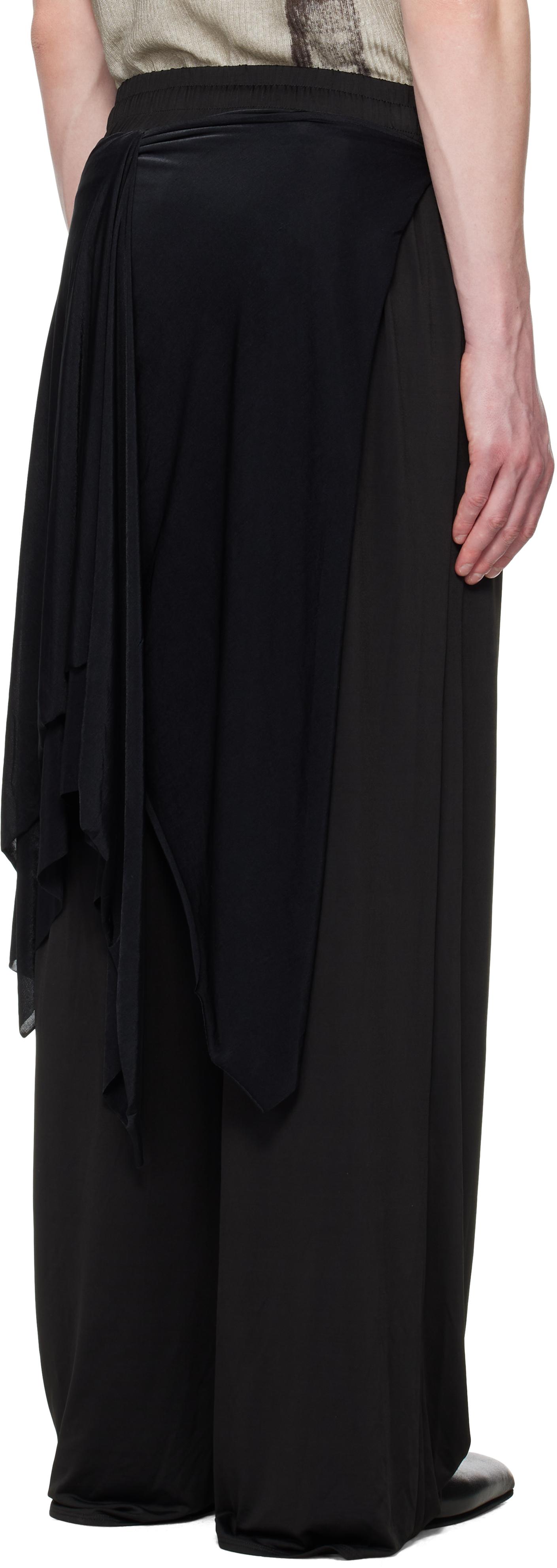 パンツ DIESEL P-Frizza-Plain P-FRIZZA-PLAIN Draped pants in fluid jersey｜ブラック
