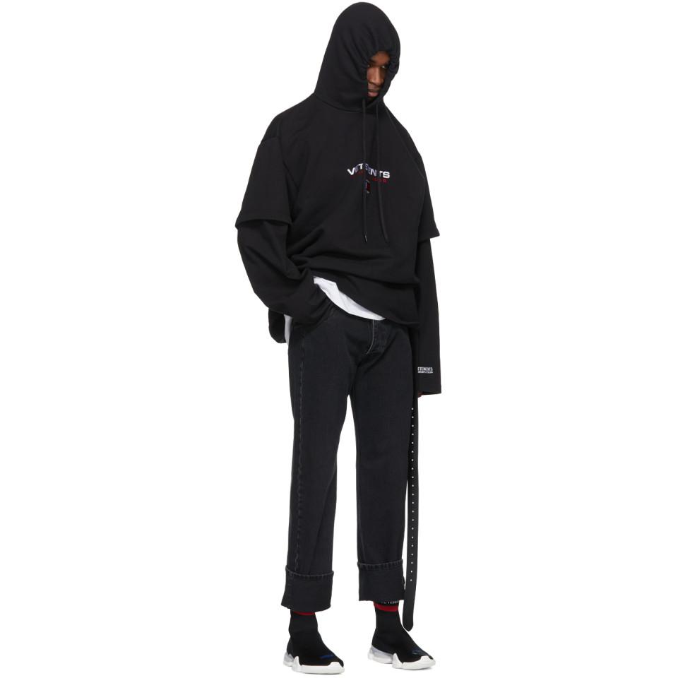 Vetements double sleeve deals hoodie