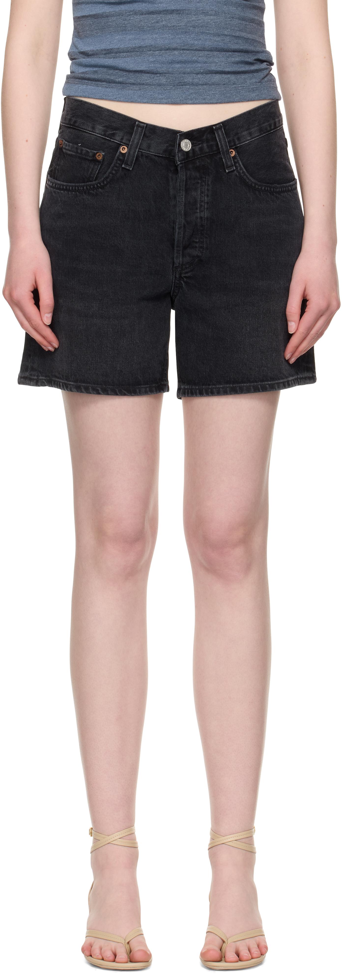 【関税込み】AGOLDE ブルー 90's デニムショートパンツ 古着 90s Lee Dungarees 2way ブルー デニム カーゴ パンツ